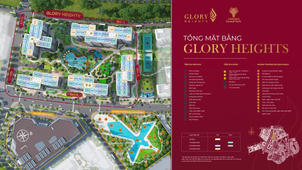 Mặt bằng tổng thể dự án Glory Heights