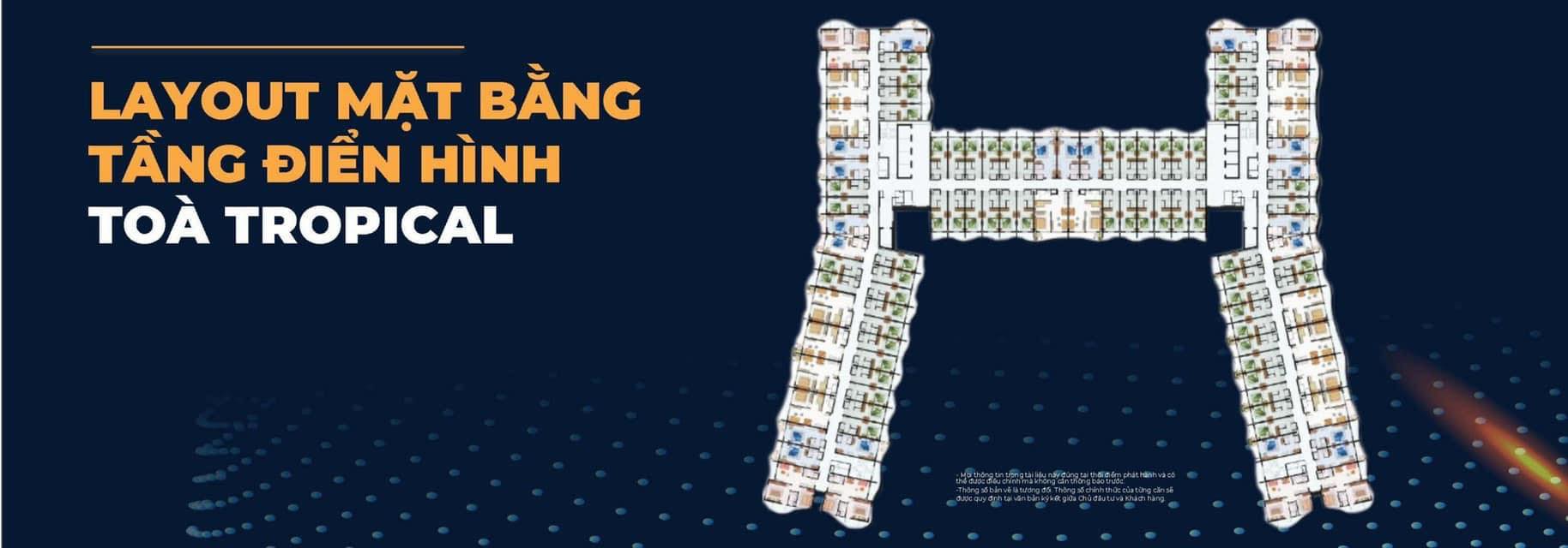 Layout mặt bằng toà Tropical